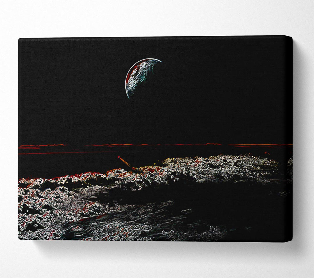  A Canvas Print of Abstract Moon Canvas Print