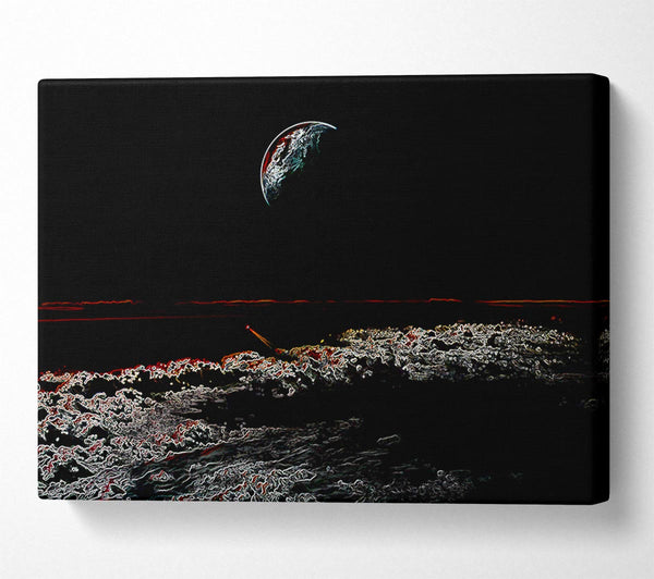  A Canvas Print of Abstract Moon Canvas Print