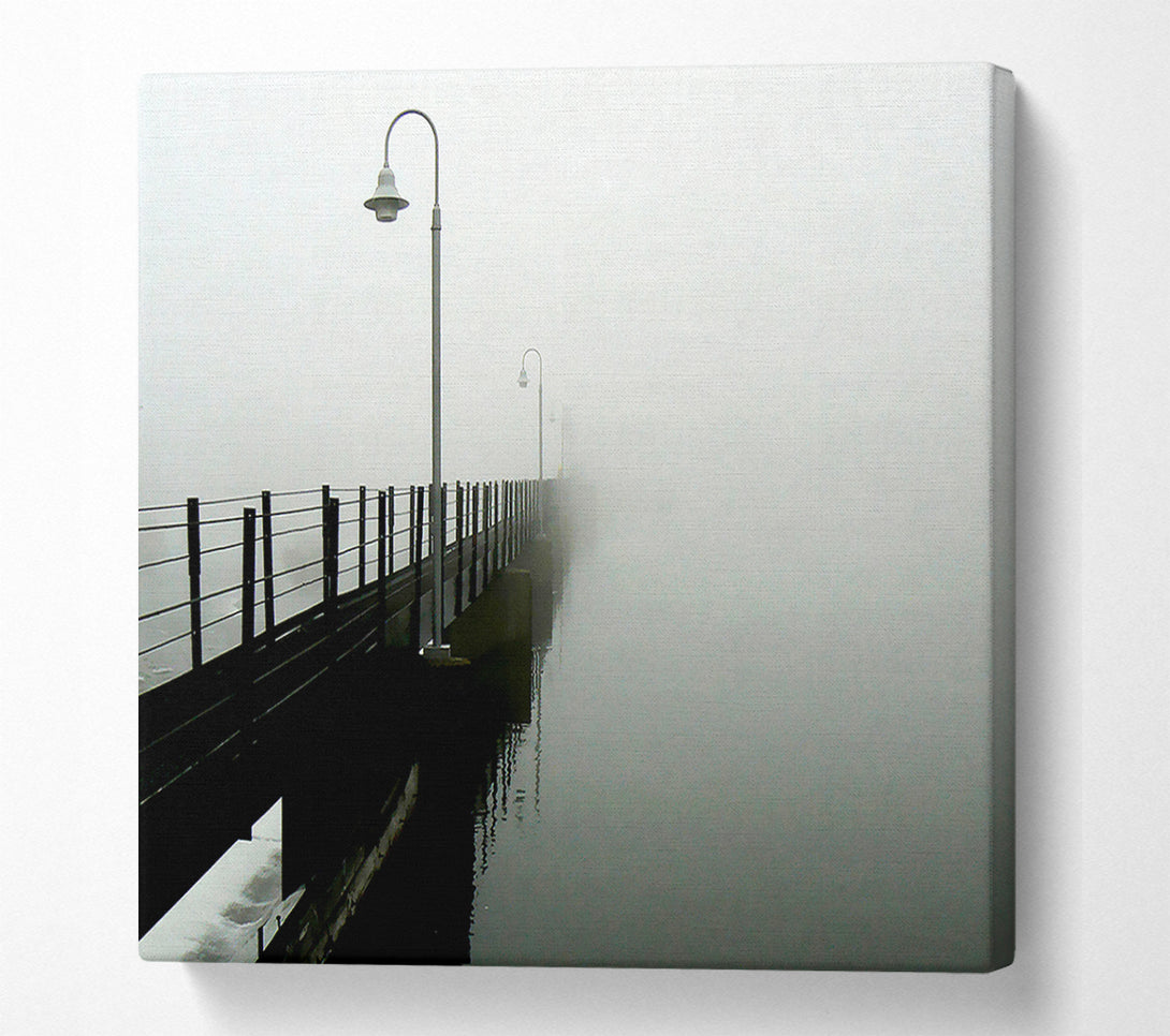  A Canvas Print of Misty Ocean Pier Canvas Print