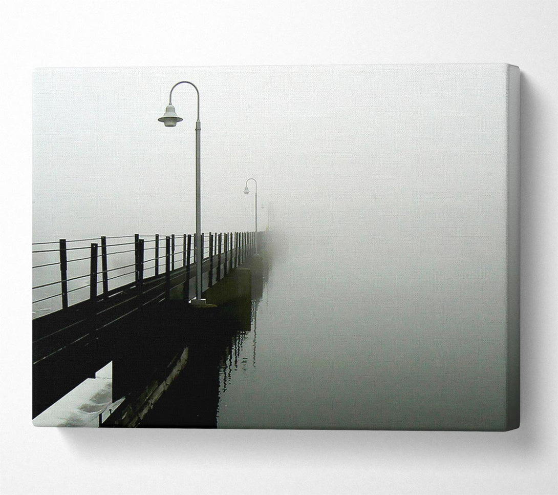 A Canvas Print of Misty Ocean Pier Canvas Print