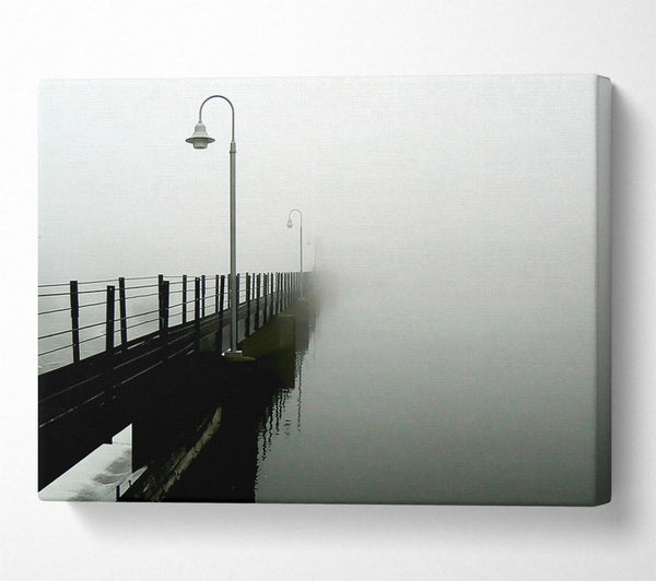  A Canvas Print of Misty Ocean Pier Canvas Print