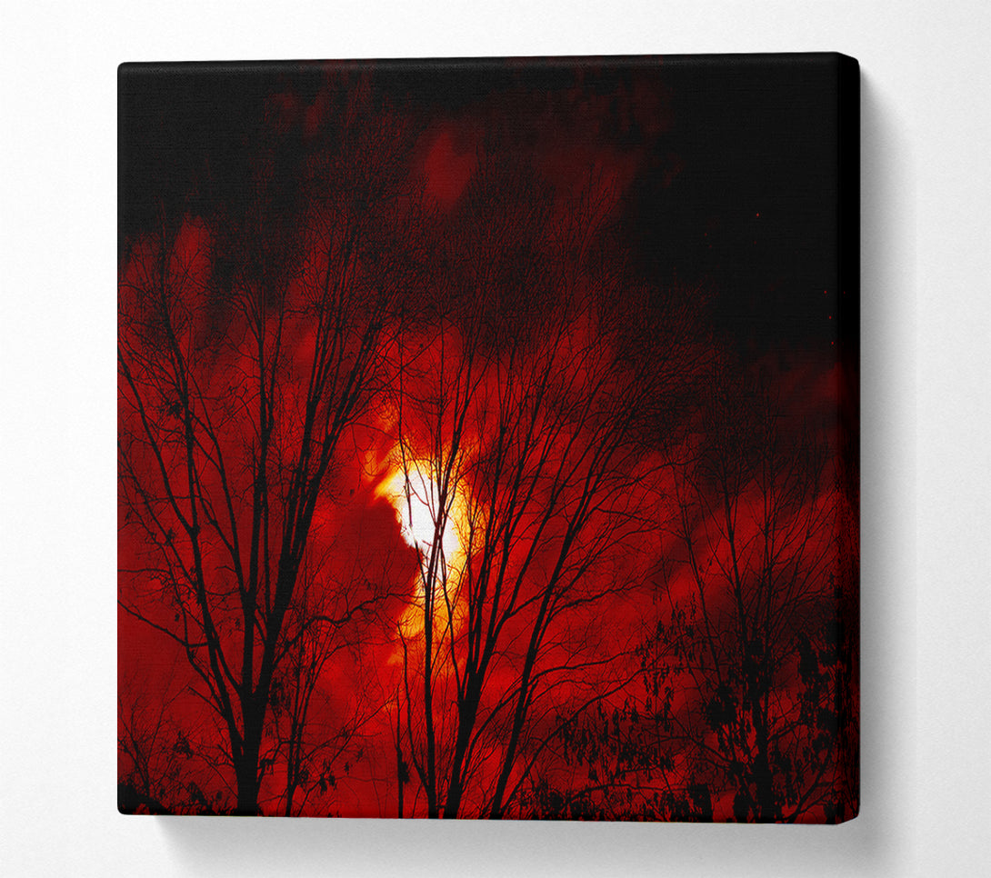  A Canvas Print of Red Moonlight Canvas Art