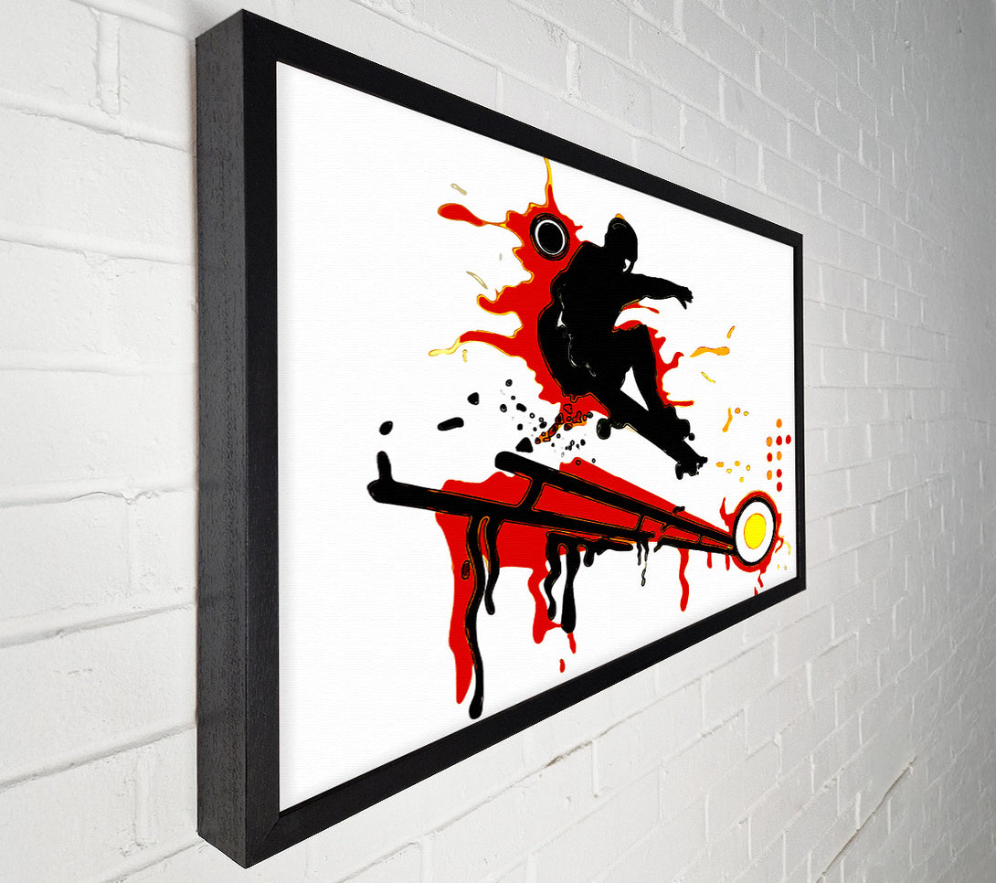  A Canvas Print of Skateboarders Railing Canvas Wall Art