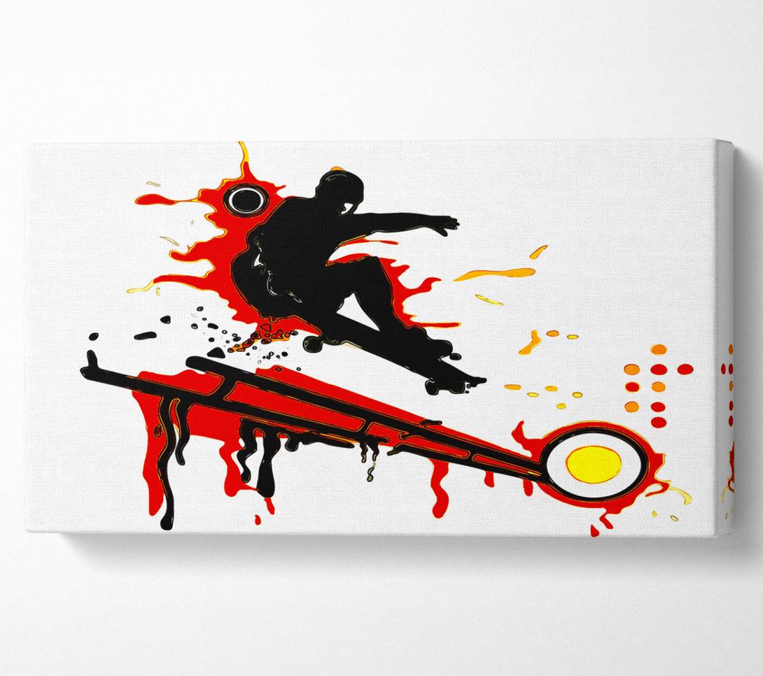  A Canvas Print of Skateboarders Railing Canvas Wall Art