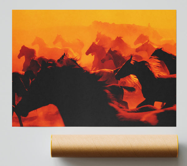 Stunning Wild Horses Poster
