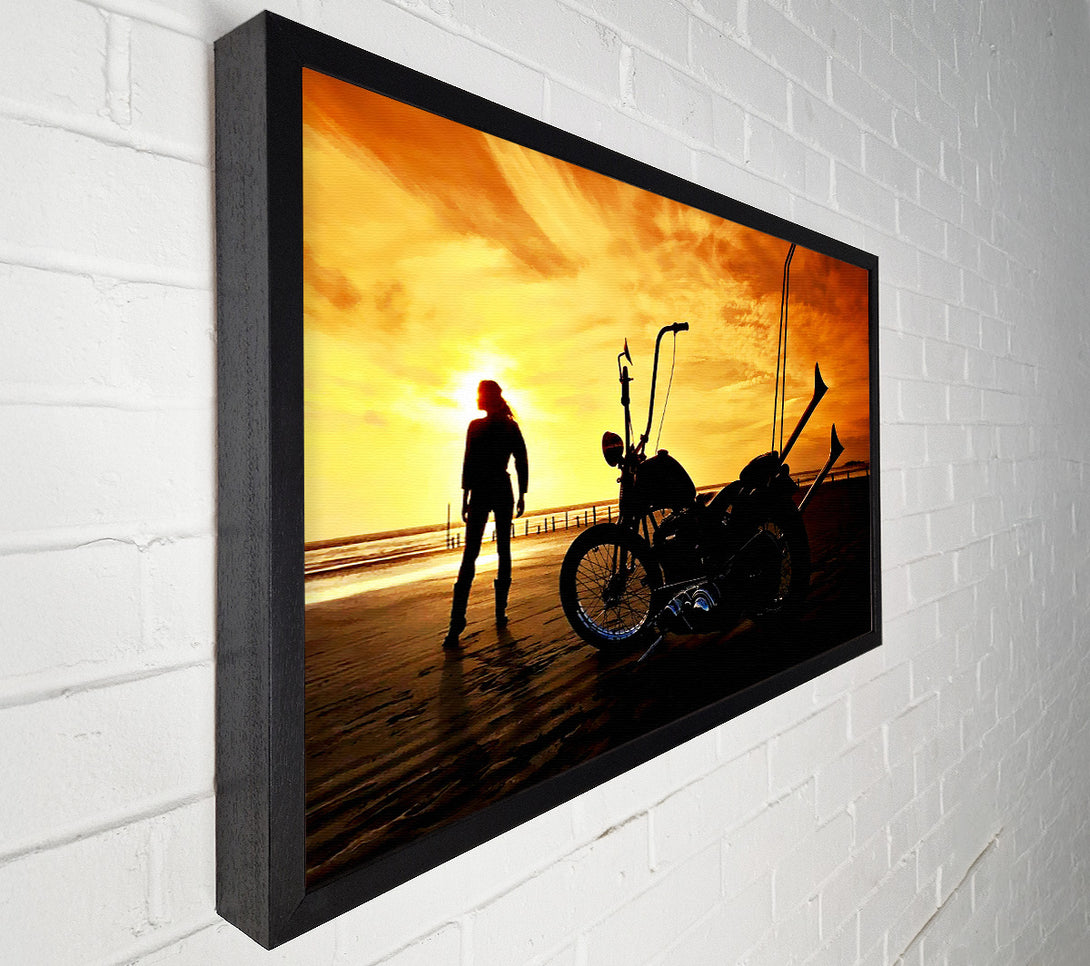 A Canvas Print of Harley Davidson Sunset Canvas Art