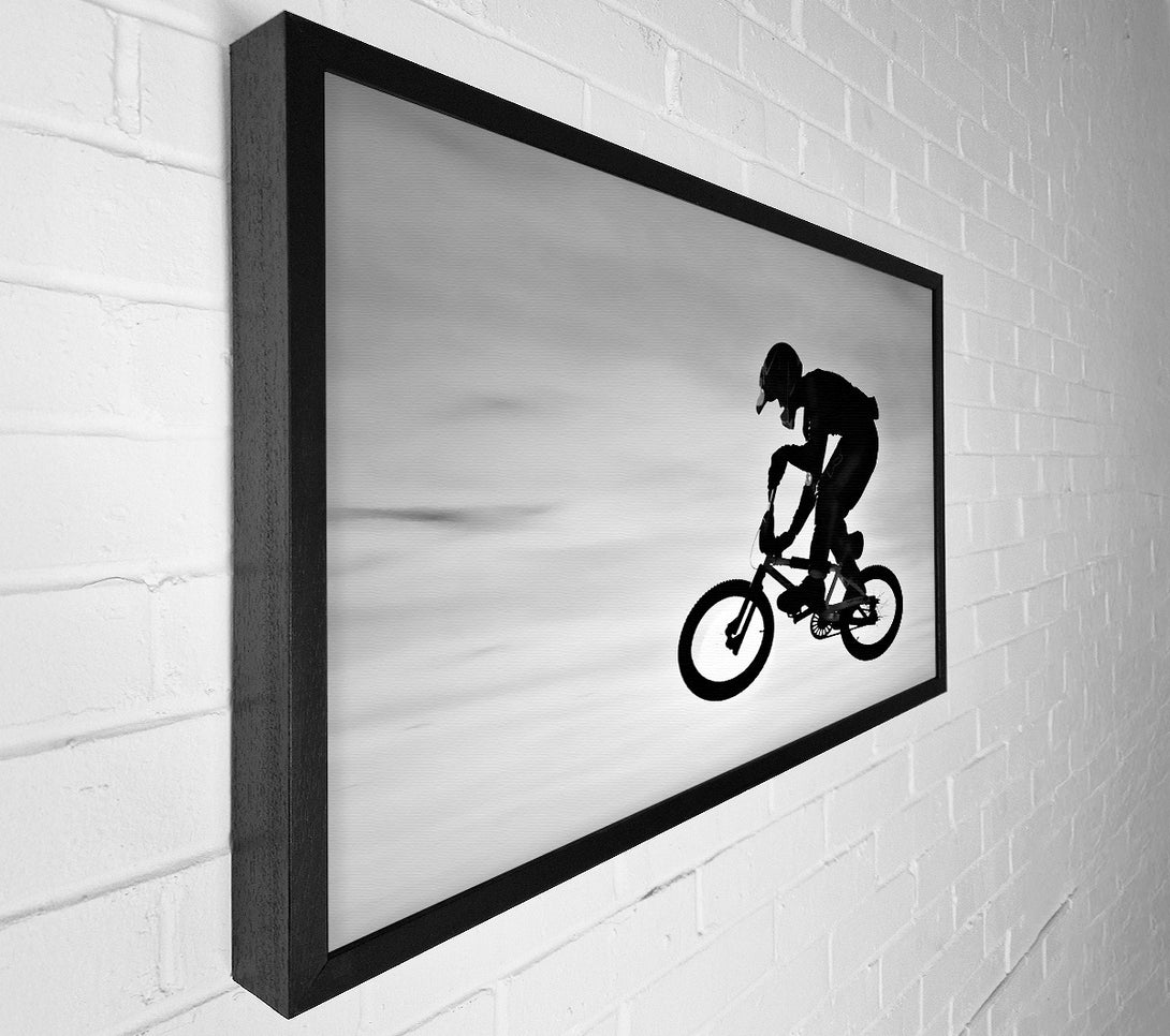  A Canvas Print of BMX Jump B n W Canvas Art