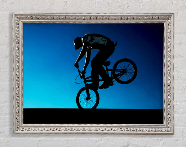 Bmx Front Wheelie Framed Print