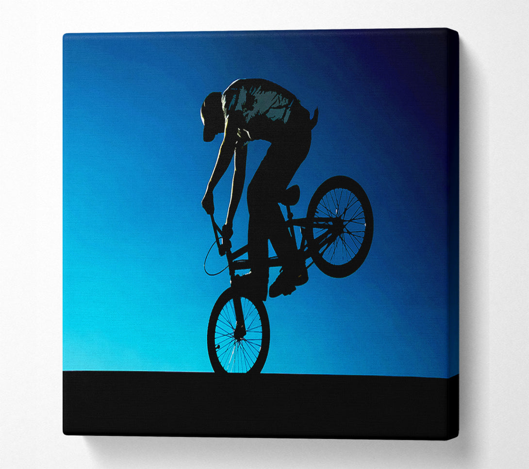 A Canvas Print of Bmx Front Wheelie Canvas Wall Art