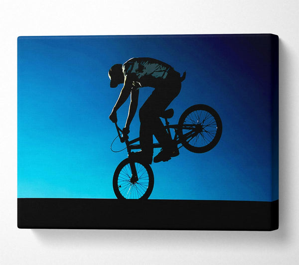  A Canvas Print of Bmx Front Wheelie Canvas Wall Art