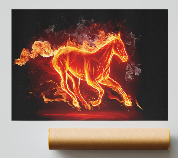 Horse Of Flames Print