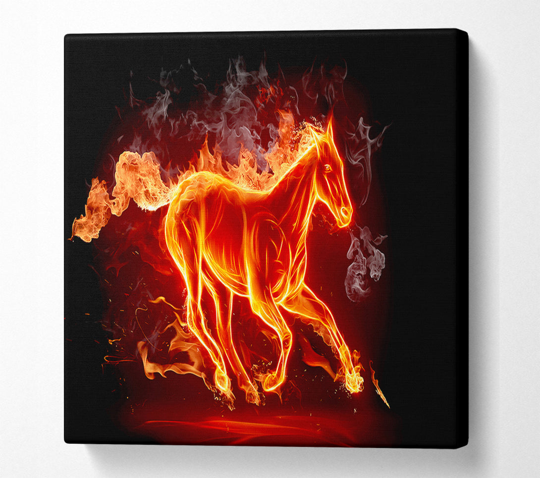  A Canvas Print of Horse Of Flames Canvas Art