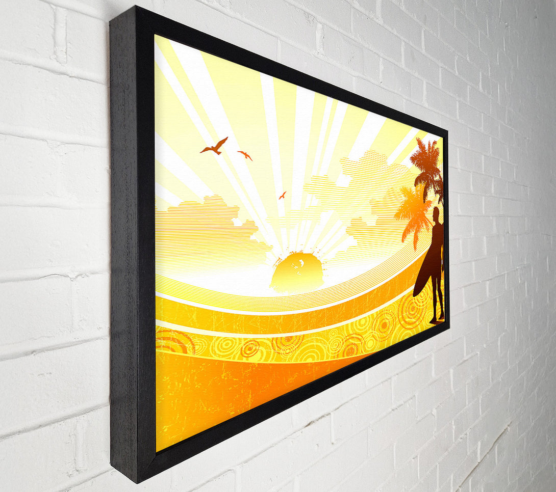  A Canvas Print of Sunshine Surfer Canvas Wall Art