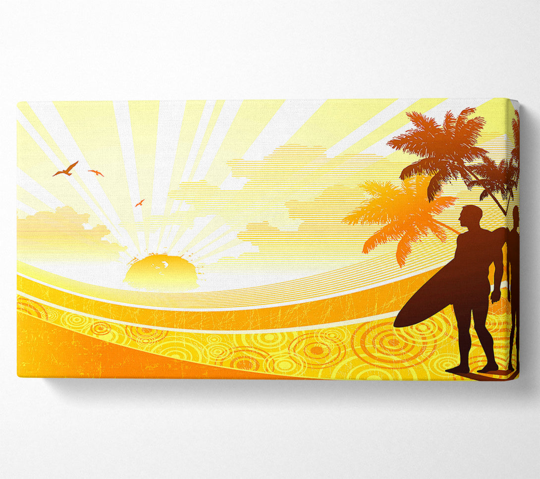  A Canvas Print of Sunshine Surfer Canvas Wall Art
