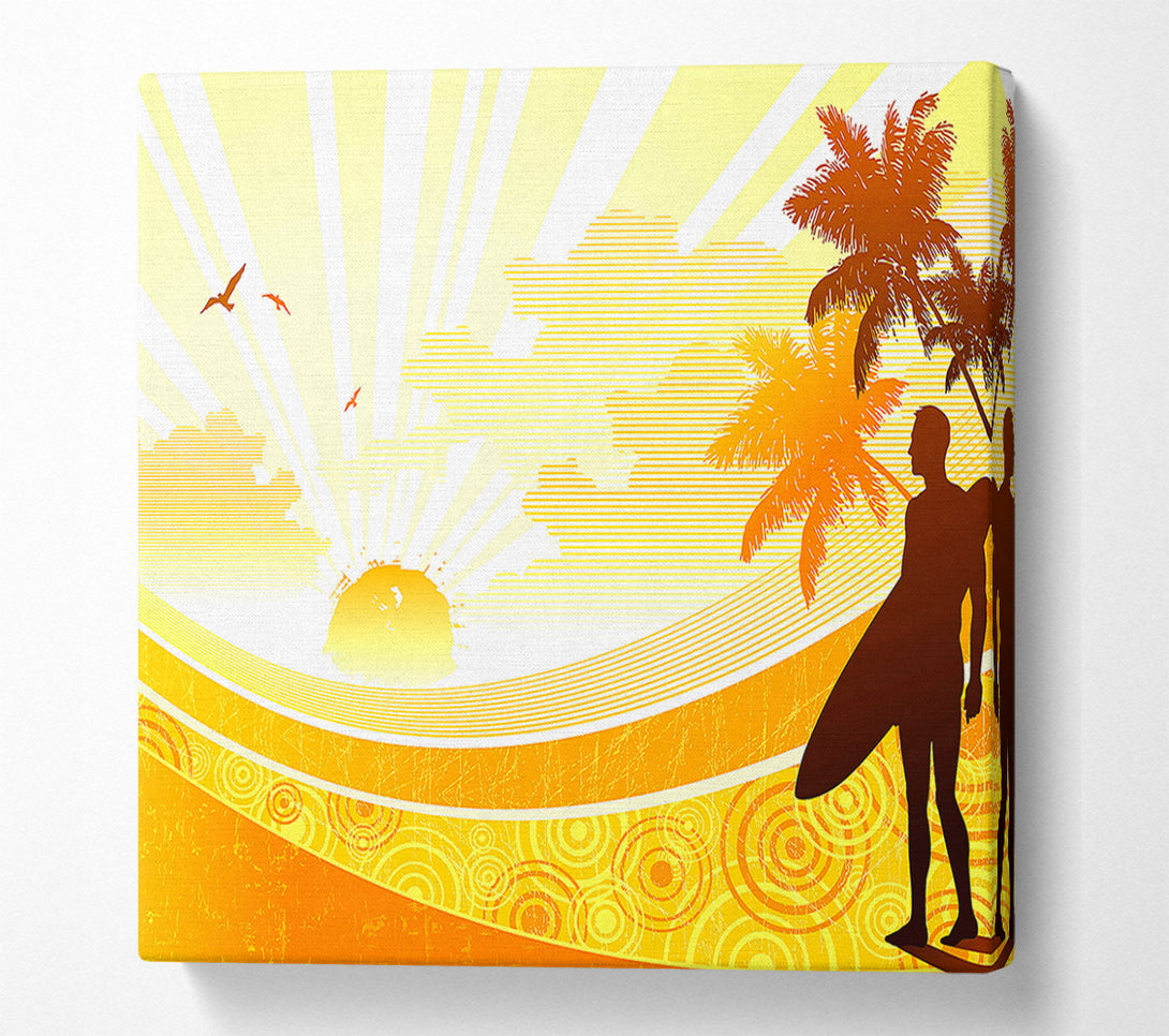  A Canvas Print of Sunshine Surfer Canvas Wall Art