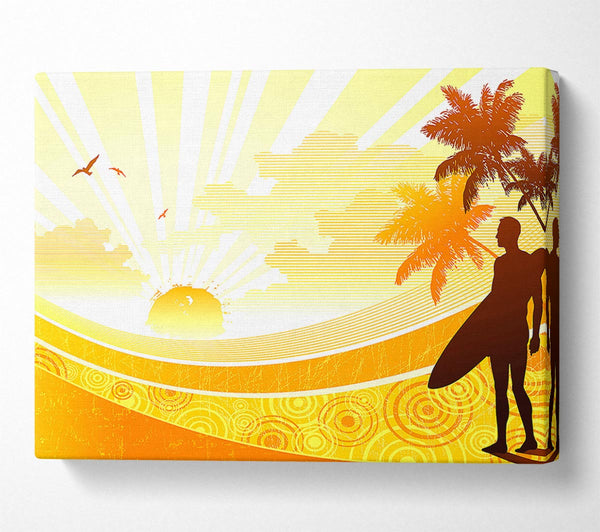  A Canvas Print of Sunshine Surfer Canvas Wall Art