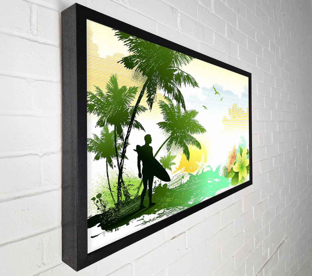  A Canvas Print of Surfer Flowers Canvas Wall Art