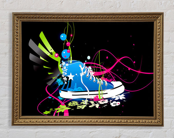 Colourful Converse Shoe Framed Print