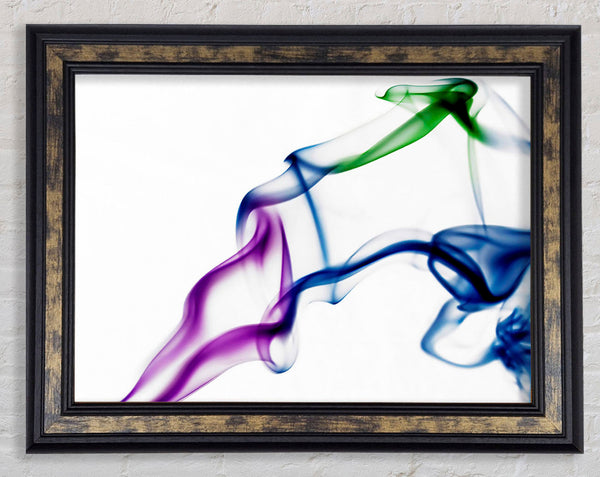 Multi-Coloured Smoke Framed Print