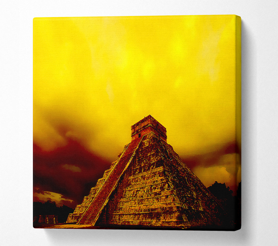  A Canvas Print of Myan Pyramind 02 Canvas Print