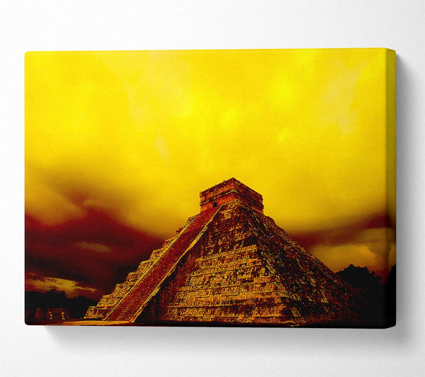  A Canvas Print of Myan Pyramind 02 Canvas Print