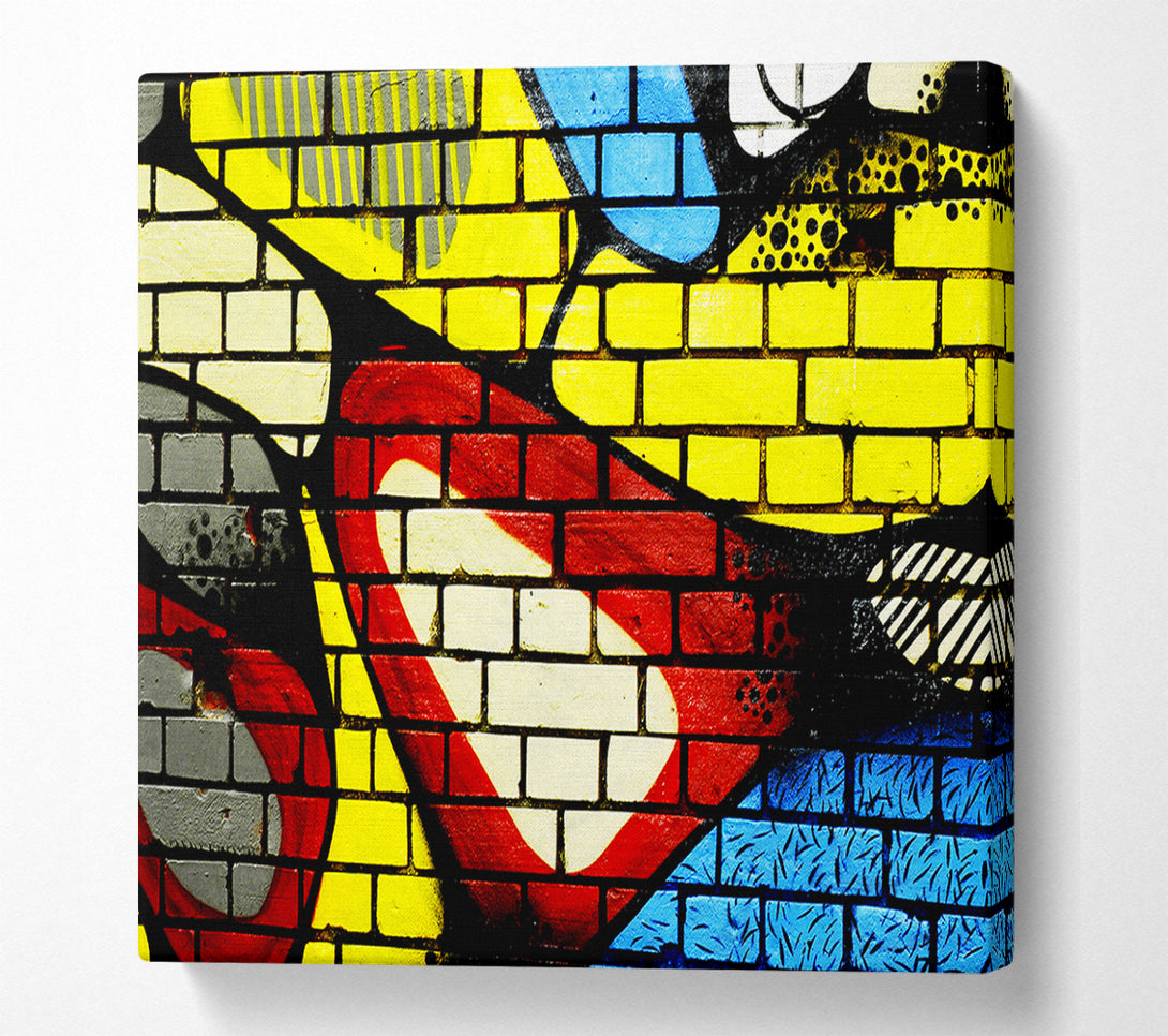  A Canvas Print of Bricks Of Colour Canvas Print