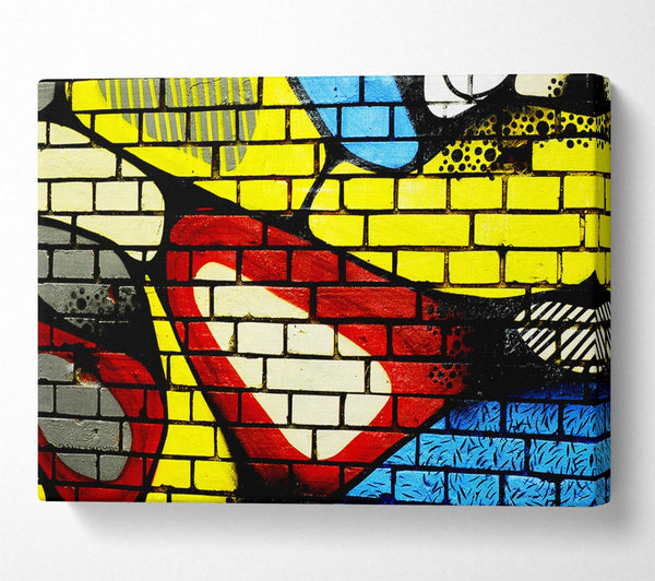  A Canvas Print of Bricks Of Colour Canvas Print