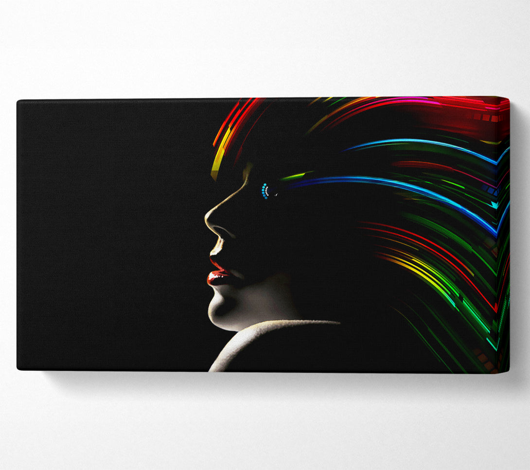  A Canvas Print of Rainbow Hair Canvas Print