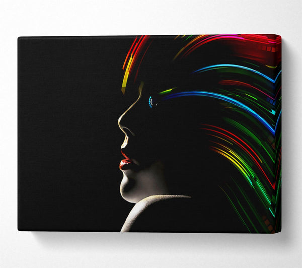  A Canvas Print of Rainbow Hair Canvas Print