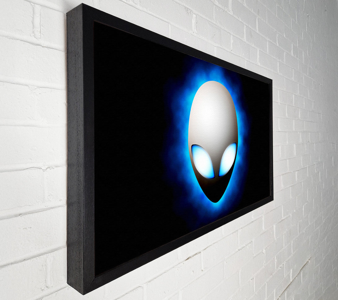  A Canvas Print of Alien Face Blue Canvas Art