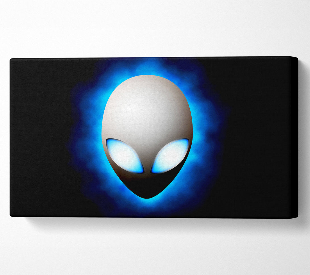  A Canvas Print of Alien Face Blue Canvas Art