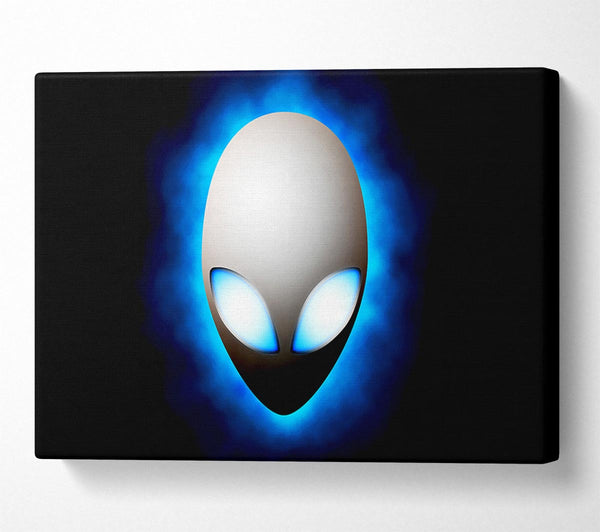  A Canvas Print of Alien Face Blue Canvas Art