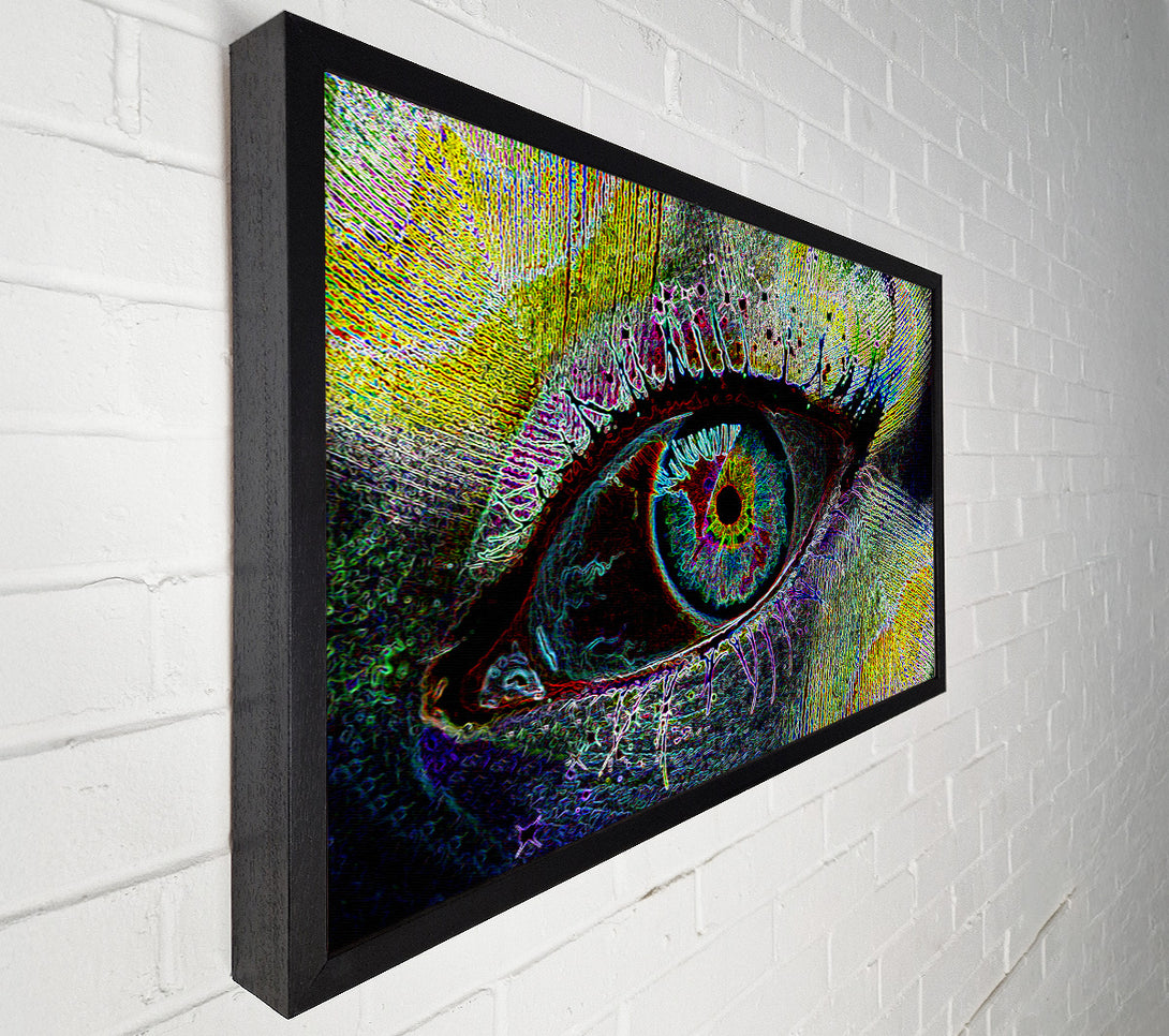  A Canvas Print of Psychedelic Peacock Eye Canvas Wall Art
