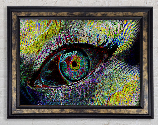 Psychedelic Peacock Eye Framed Print