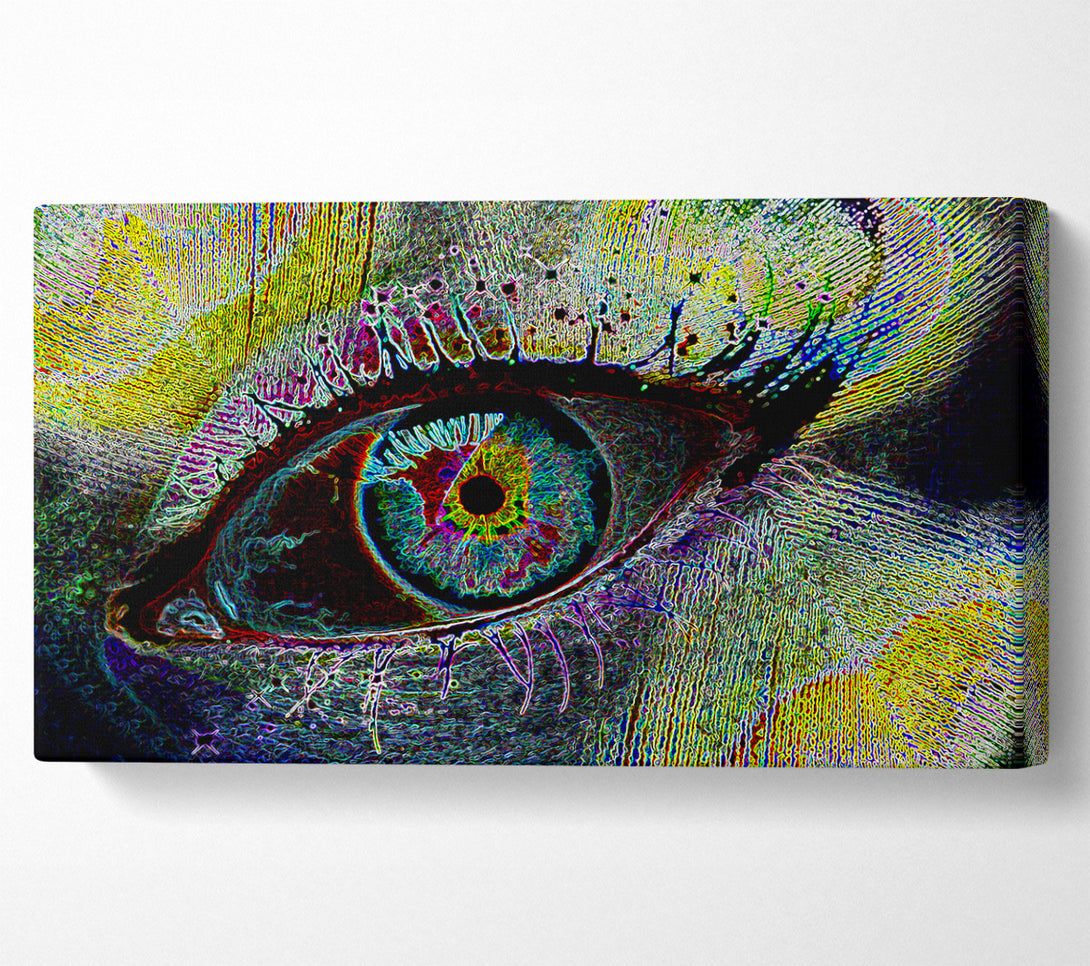  A Canvas Print of Psychedelic Peacock Eye Canvas Wall Art
