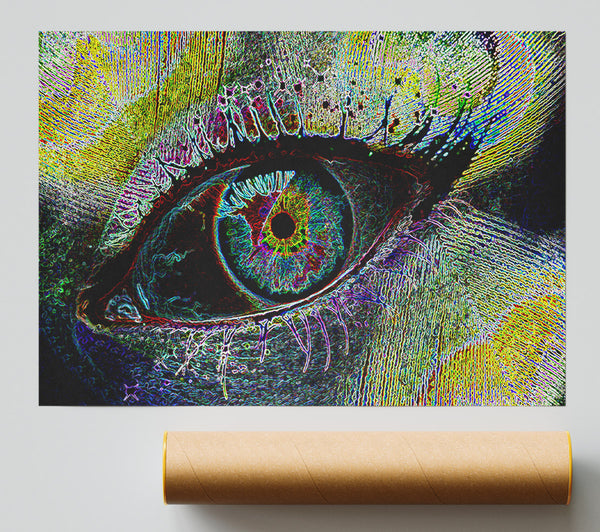 Psychedelic Peacock Eye Print
