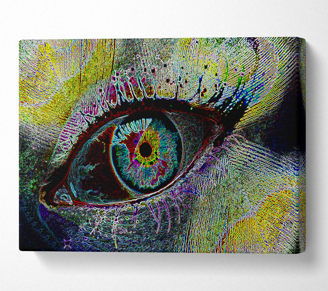  A Canvas Print of Psychedelic Peacock Eye Canvas Wall Art