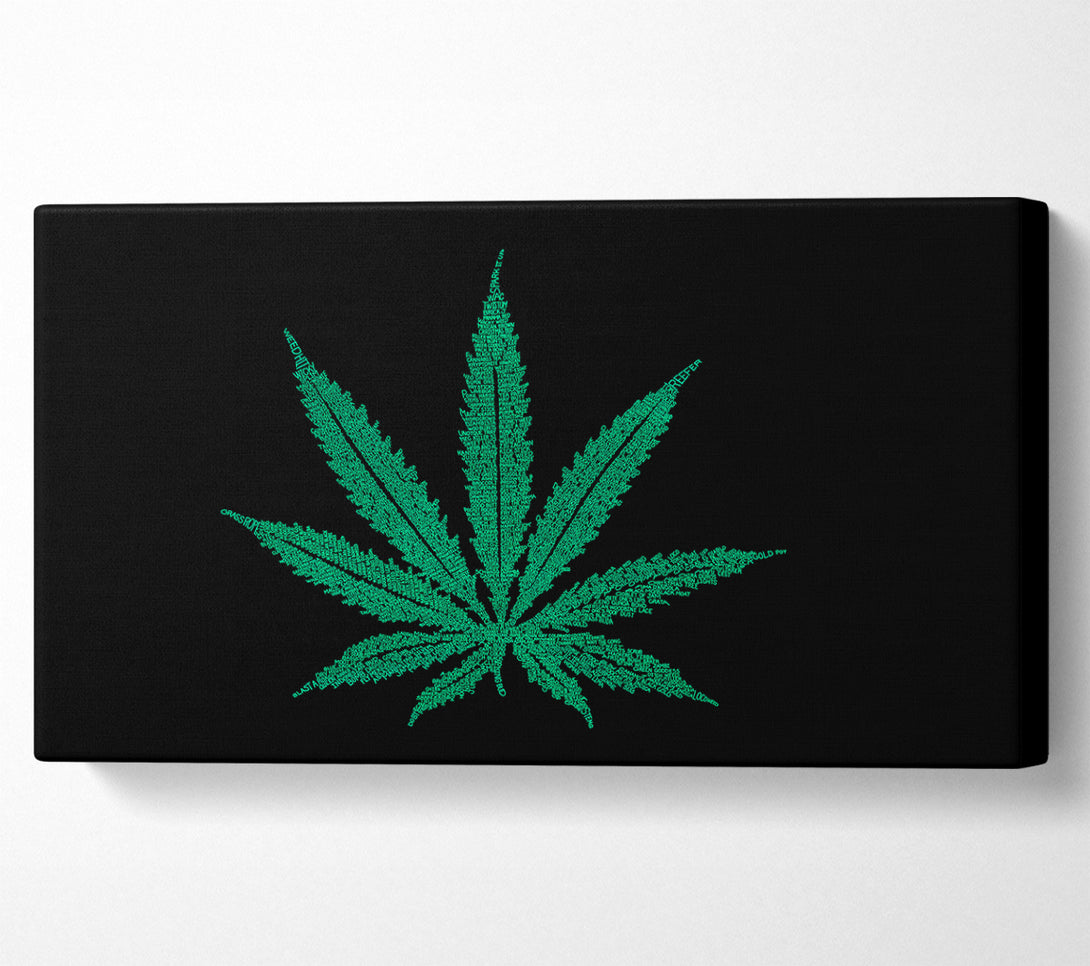  A Canvas Print of Ganja Leaf Canvas Wall Art
