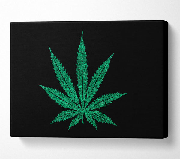  A Canvas Print of Ganja Leaf Canvas Wall Art