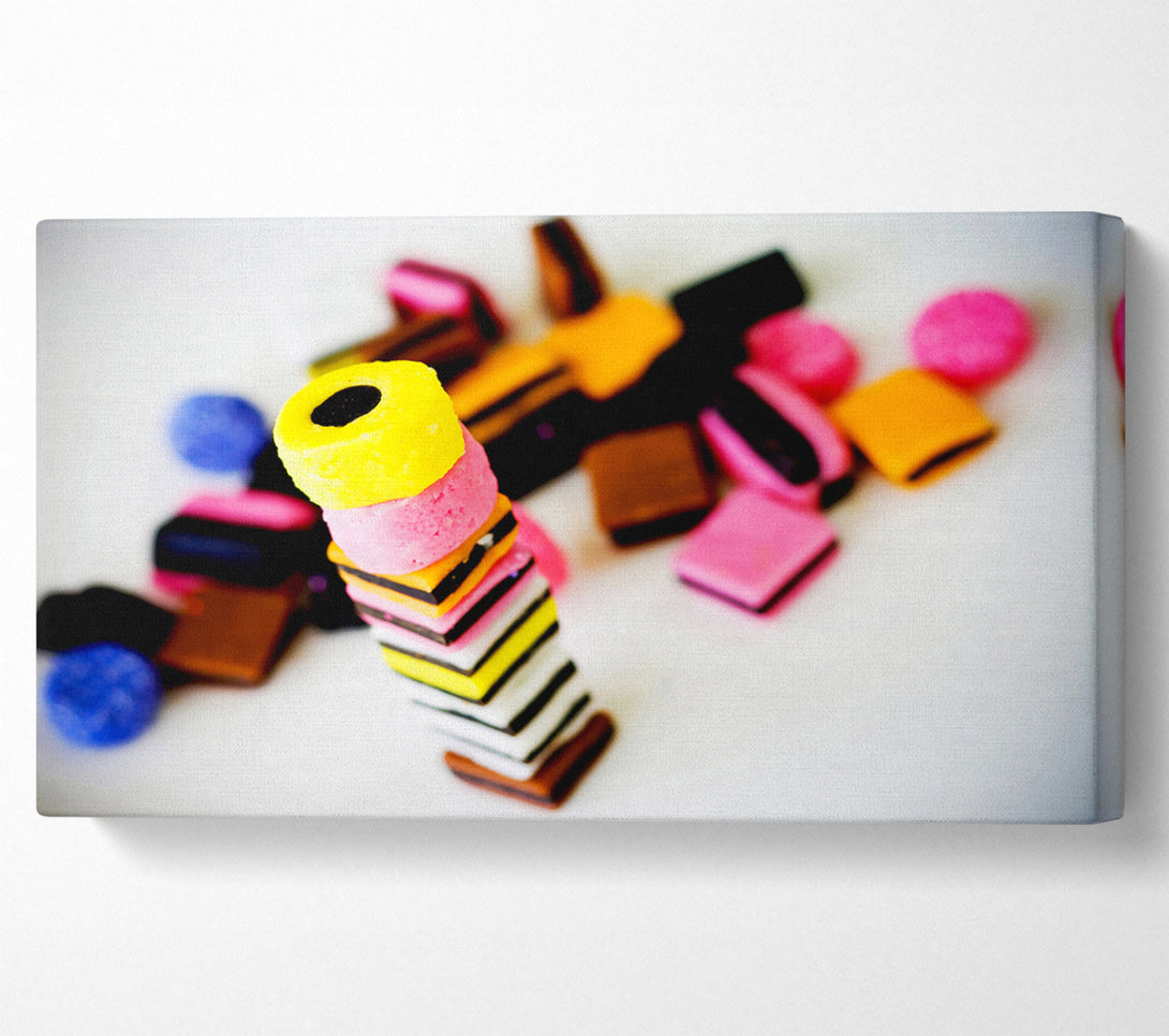  A Canvas Print of Liquorice Allsorts Stack Canvas Print