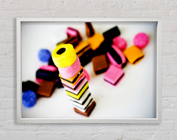 Liquorice Allsorts Stack Framed Print