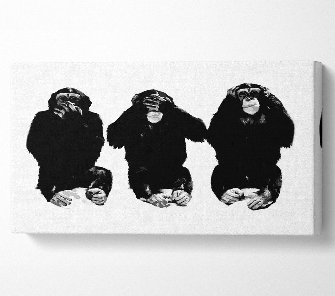  A Canvas Print of Speak No Evil See No Evil Hear No Evil Canvas Art