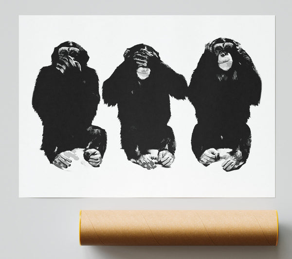 Speak No Evil See No Evil Hear No Evil Giclee Print
