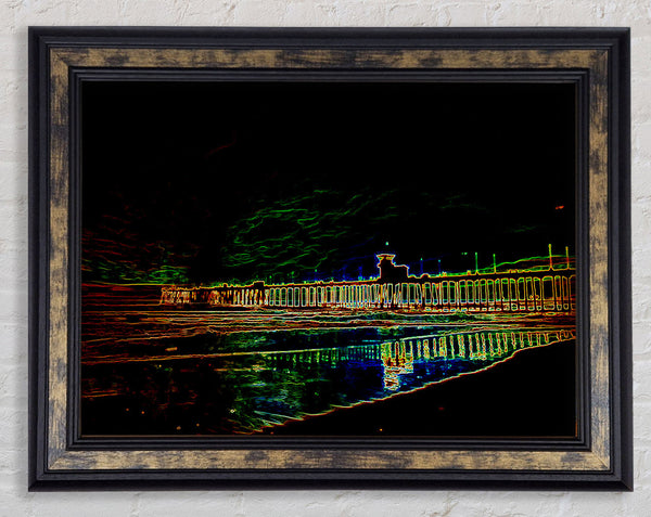 Night Pier Framed Print