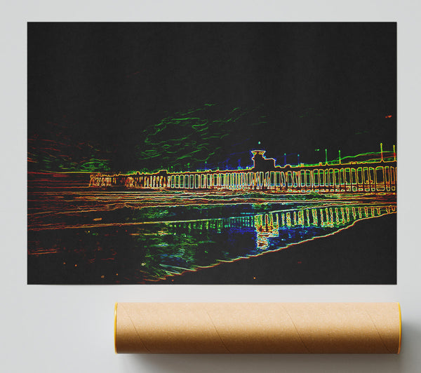 Night Pier Giclee Print