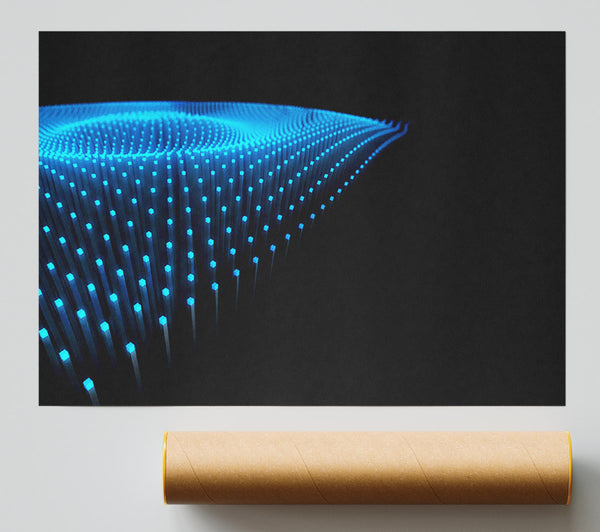 Blue Fairy Lights Poster