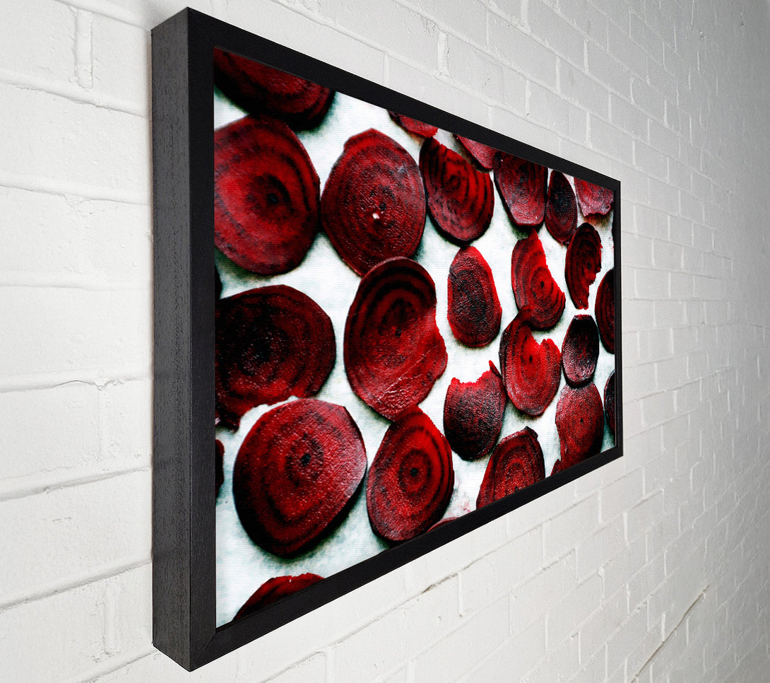  A Canvas Print of Red Beetroot Slices Canvas Wall Art