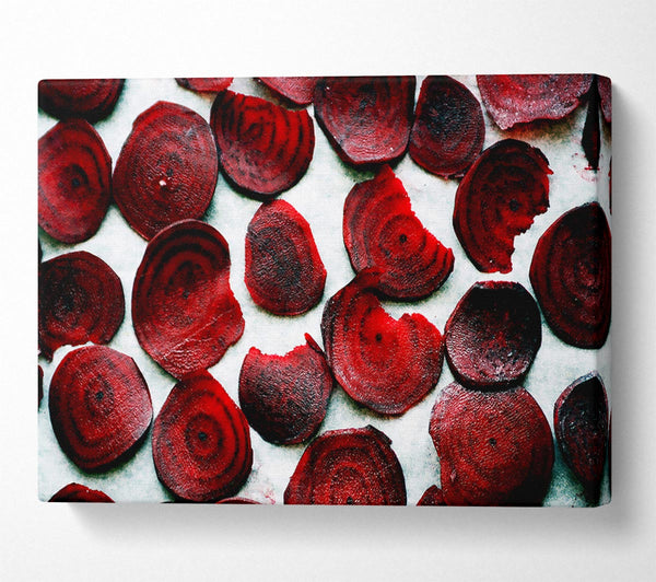  A Canvas Print of Red Beetroot Slices Canvas Wall Art