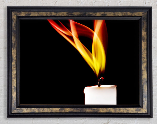 Flame Of A Candle Framed Print
