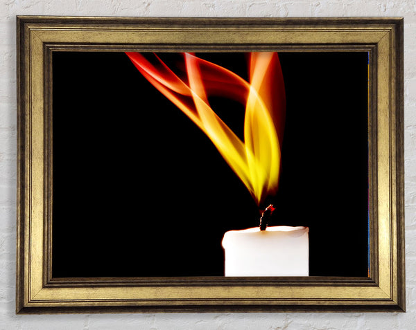 Flame Of A Candle Framed Print